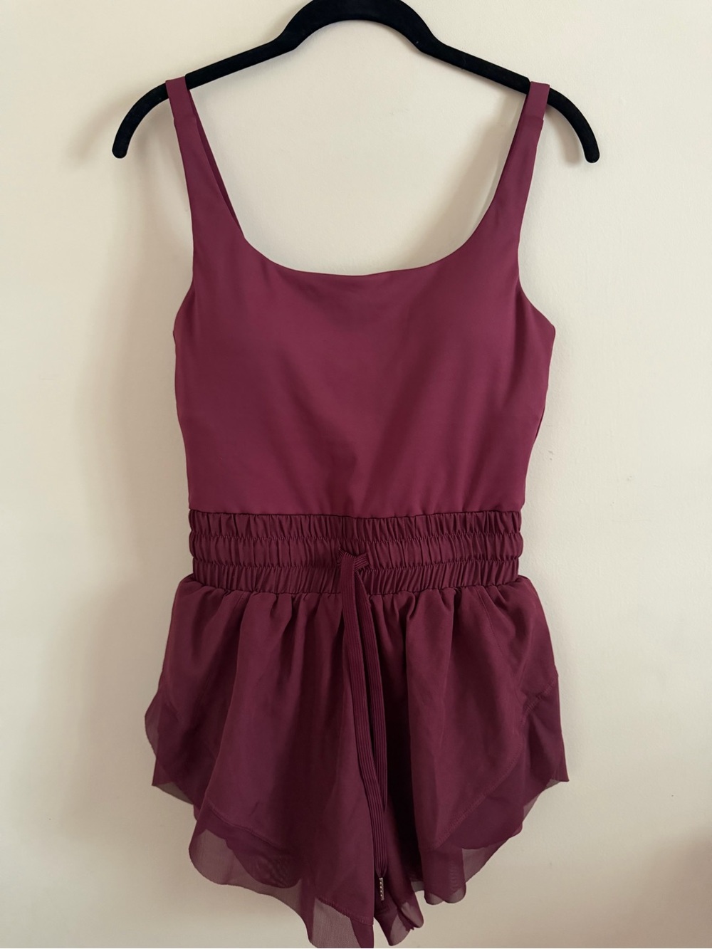 New! HALARA Deep Burgundy Athleisure Romper